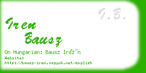 iren bausz business card